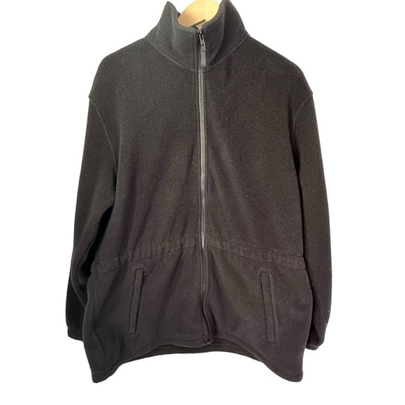 Eddie Bauer Jackets & Blazers - Eddie Bauer Black PolarTec Fleece Zip Up Jacket Size L